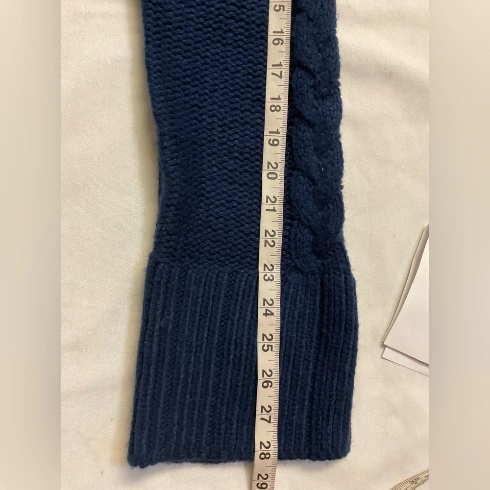 St. John’s Bay Navy Cable Knit Sweater L – Chunky Cozy Pullover